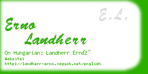 erno landherr business card